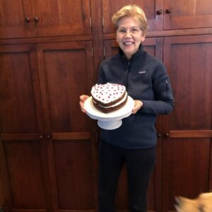 Elizabeth Warren Instagram - Today was my mother’s birthday. We both loved the special connection to Valentine’s Day. When I was a little girl, I bought some heart-shaped pans at the dime store. It became a tradition: every year, I baked her a heart-shaped cake. And I still do today.