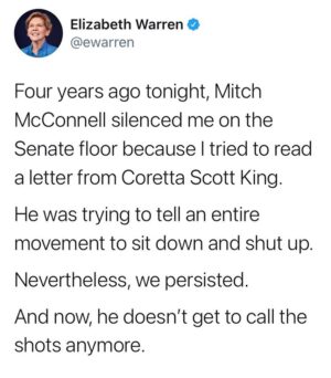 Elizabeth Warren Instagram - Nevertheless, we persisted.