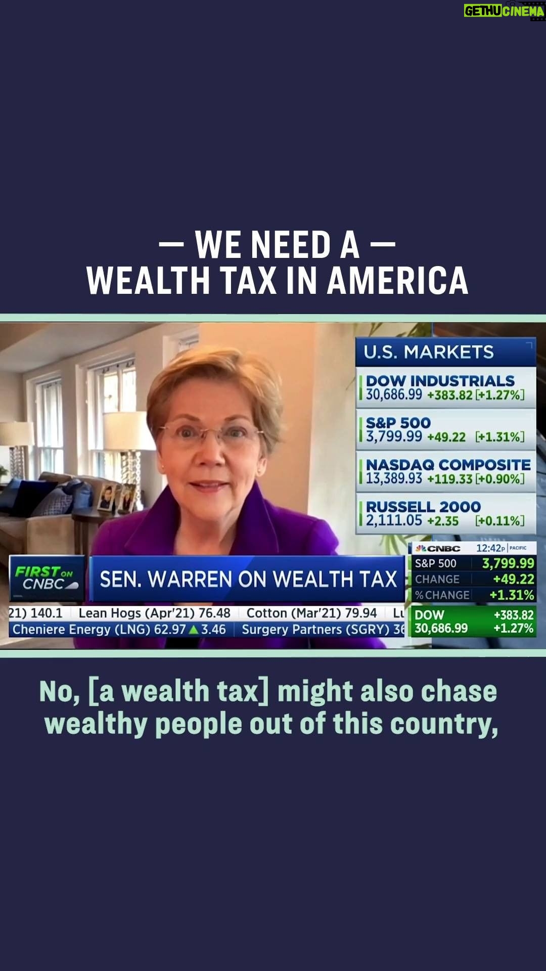 Elizabeth Warren - 65.5K Likes - In 2019, the bottom 99% paid about 7.2% of their total wealth in taxes. The top 1/10th of 1% paid about 3.2%.
Enough is enough. It’s time for a wealth tax.