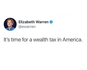 Elizabeth Warren Instagram - It’s time for a wealth tax in America.