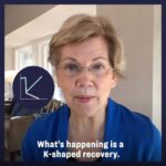 Elizabeth Warren Instagram - A recovery looks like a K when an economy bounces back from a recession in an unequal way. One group — the billionaires and giant corporations — not only recover, but some even do a lot better. Everyone else falls sharply and struggles to make it out of crisis.
