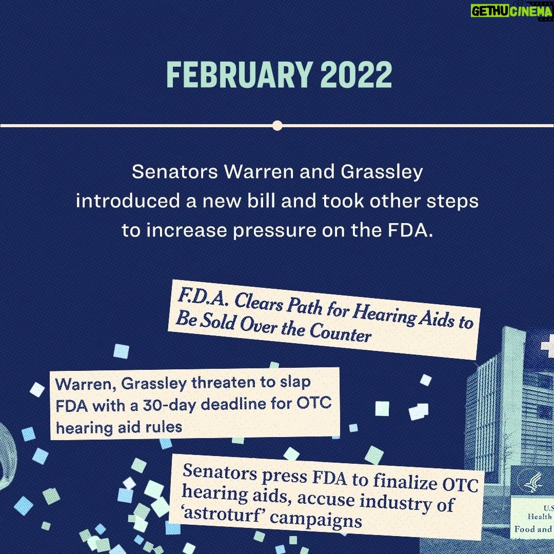Elizabeth Warren Instagram - You don’t get what you don’t fight for. Here’s the inside story of how we beat back a giant monopoly, lowered the cost of hearing aids by thousands of dollars, and scored a win for millions of Americans.