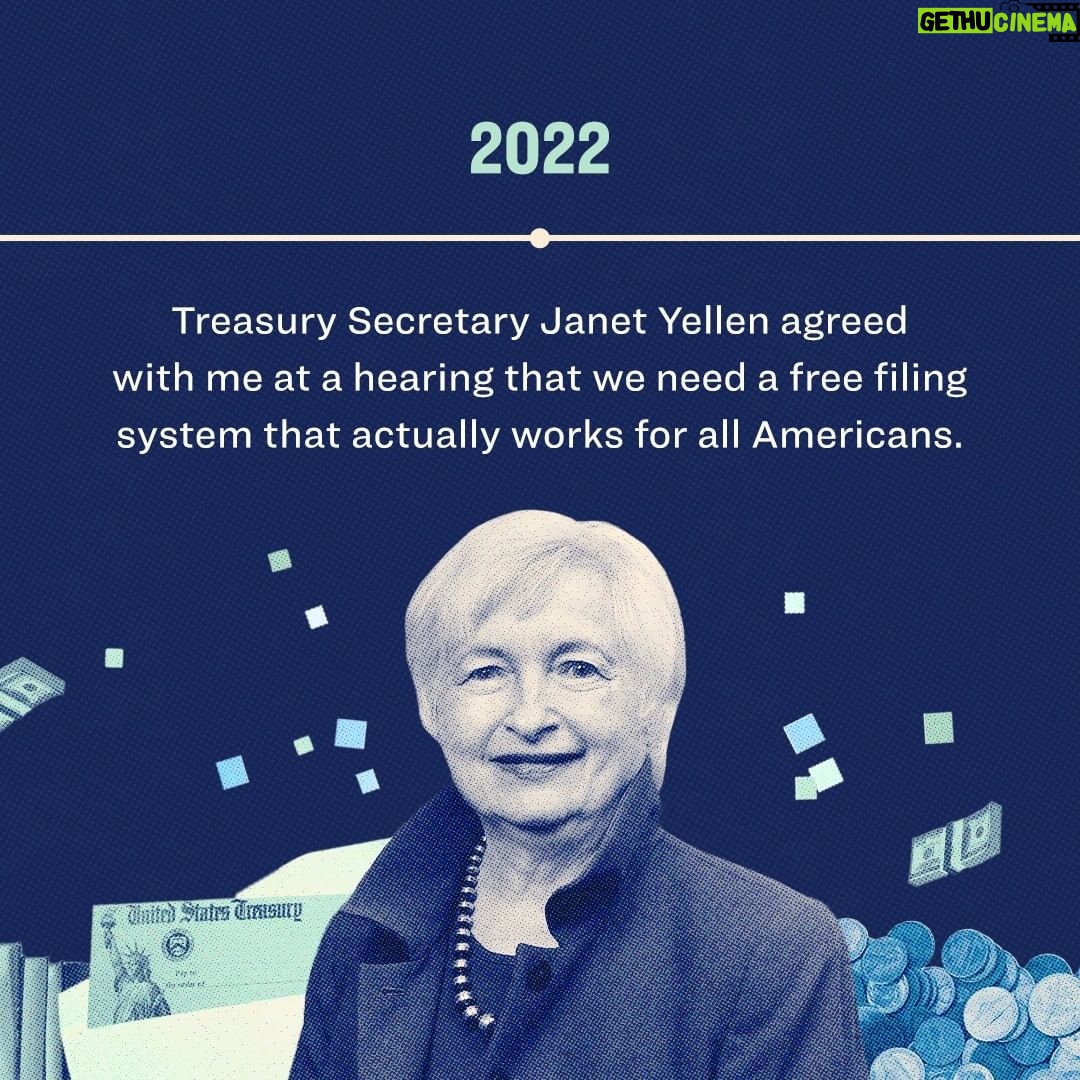Elizabeth Warren Instagram - Here’s how we won a crackdown on wealthy tax cheats and made progress towards fast, free tax filing for all Americans: