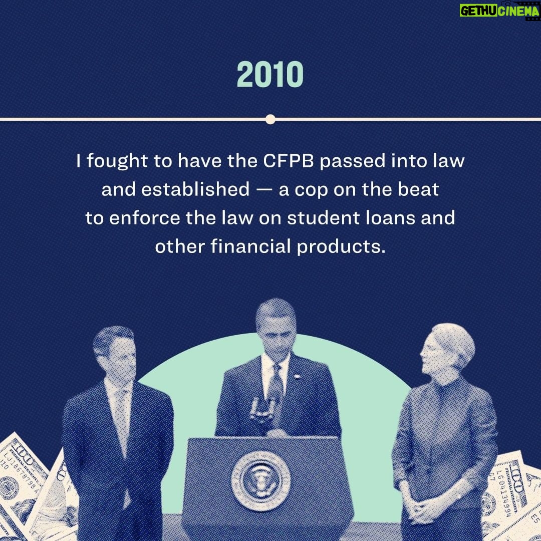 Elizabeth Warren Instagram - First, you identify the problem. Then, you fight to fix it—for as long as it takes. Take a look at this timeline of how I’ve been working—and will continue to work—to deliver relief to people getting crushed by student debt: