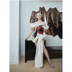 Elle Fanning Instagram - Giving 🦵🏻 on FLAUNT! @FlauntMagazine Photographed by @GregSwalesArt Styled by @MuiHai wearing @ThomBrowne @Cartier Written by @EAubrey_Writes Hair by @JustJenda Makeup by @ErinAyanianMonroe Manicurist: @Nails_By_Yoko Location: @Twentieth.Gallery #FlauntMagazine #ThePromenadeIssue