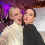 Elle Fanning Instagram - Told glam to do “The Sara” tonight💋 CONGRATULATIONS W MAG & @saramoonves for Magazine of the Year from @dailyfrontrow ✨✨✨✨ no one more deserved, also #jeff