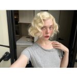 Elle Fanning Instagram - It’s Marilyn Monroe’s birthday. I threw this wig on by coincidence today, not realizing the date… MY FOREVER ICON 💋