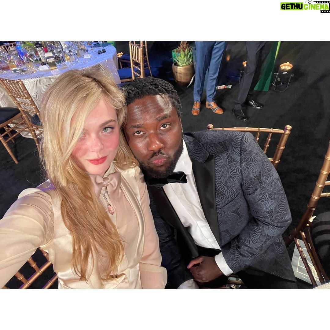 Elle Fanning Instagram - SAG-AFTRA highlights! @sagawards Thank you for this celebratory night!!! First slide takes the cake with the icon @helenmirren who was my personal best dressed of the night (CatherineXCatherine) I may be biased but our tables were THE GREATest!!!