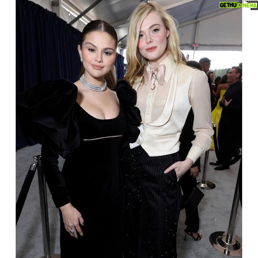 Elle Fanning Instagram - SAG-AFTRA highlights! @sagawards Thank you for this celebratory night!!! First slide takes the cake with the icon @helenmirren who was my personal best dressed of the night (CatherineXCatherine) I may be biased but our tables were THE GREATest!!!