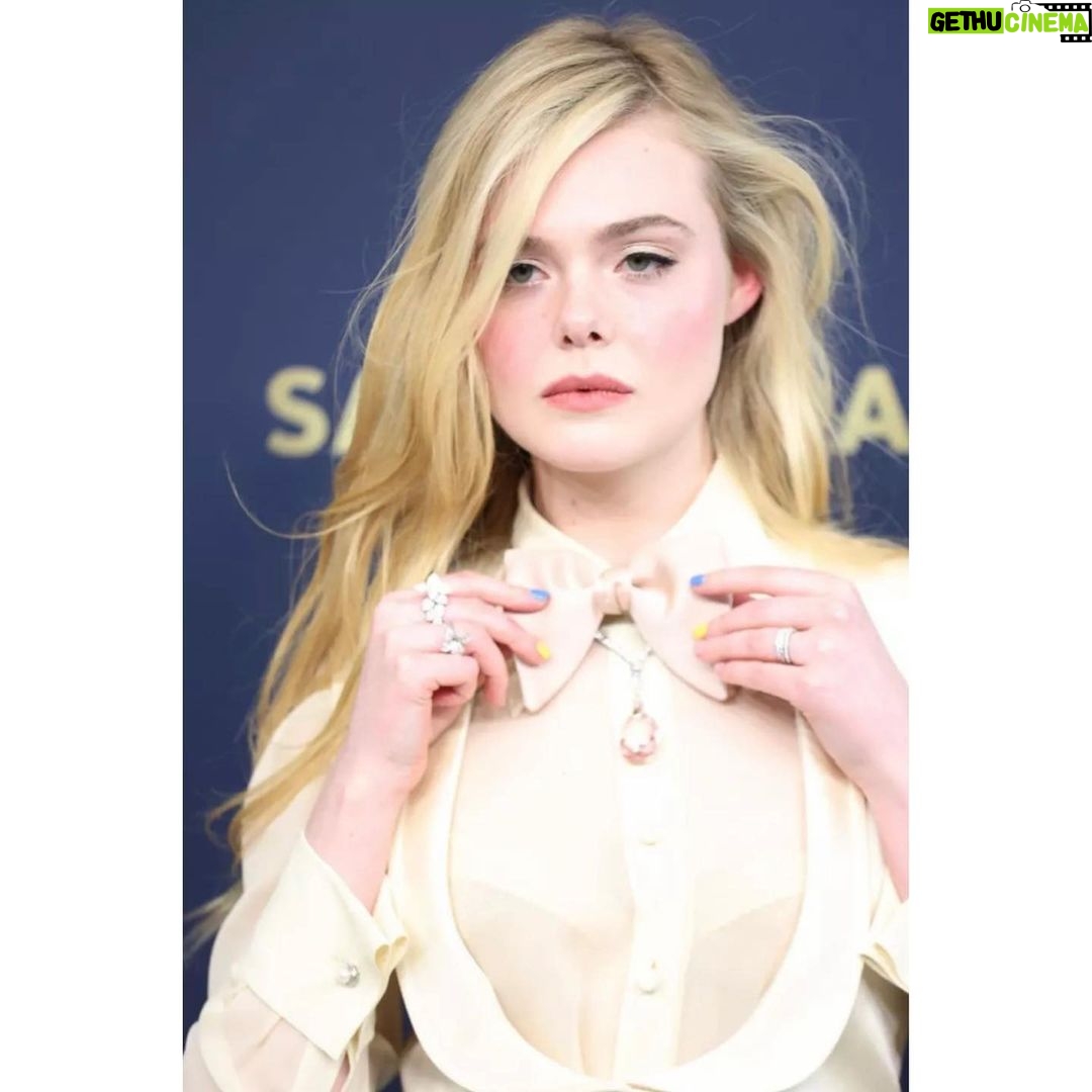 Elle Fanning - 601.3K Likes - Wear the pants 🤵🏼♀️ and make them @gucci with a @cartier 💎 💙💛