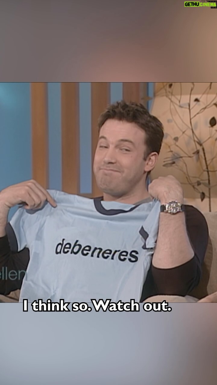Ellen DeGeneres Instagram - I figured out what Ben Affleck and I would have as our celebrity couple name #Season1Rewatch