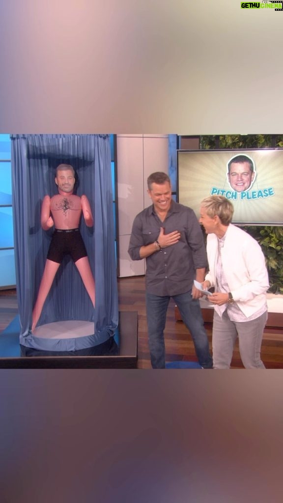 Ellen DeGeneres Instagram - #PitchPlease with Matt Damon. 🤣