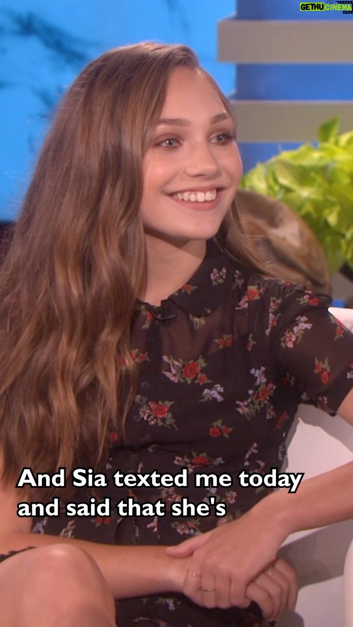 Ellen DeGeneres Instagram - @MaddieZiegler explains how she started working with @siamusic!