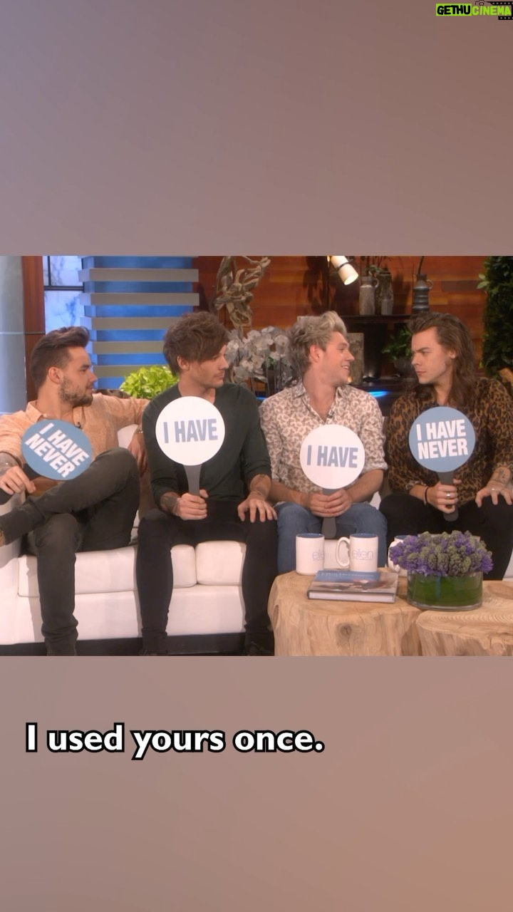 Ellen DeGeneres Instagram - A telling game of #NeverHaveIEver with One Direction.