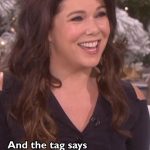 Ellen DeGeneres Instagram - Lauren Graham’s magical moment on the set of Gilmore Girls.