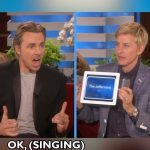 Ellen DeGeneres Instagram - @DaxShepard was a part of a famous family in #Parenthood so it was only right to play the #FamousFamilies deck in Heads Up! You can download Heads Up! at the link in my bio.
