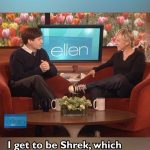 Ellen DeGeneres Instagram - Ogre-whelmed with nostalgia! #Shrek @camerondiaz @mikemyers @antoniobanderas