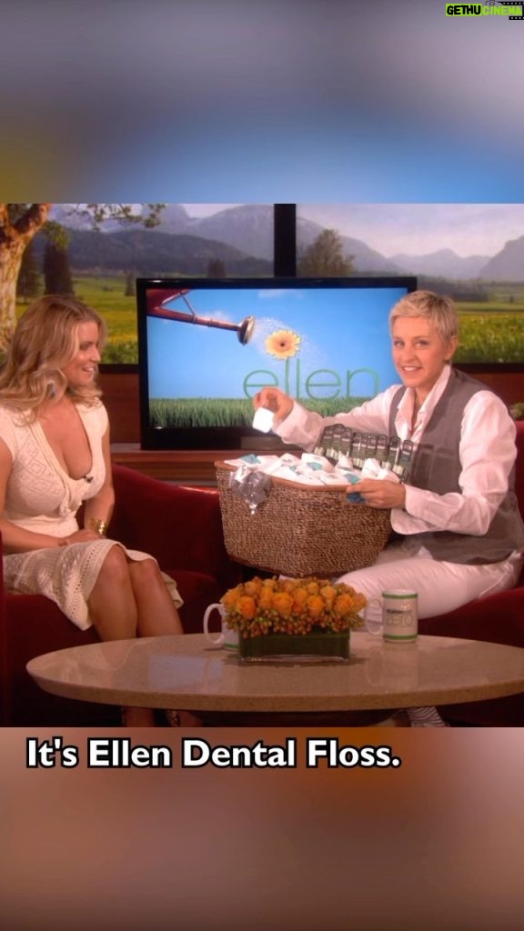 Ellen DeGeneres Instagram - @JessicaSimpson have you run out of floss yet?
