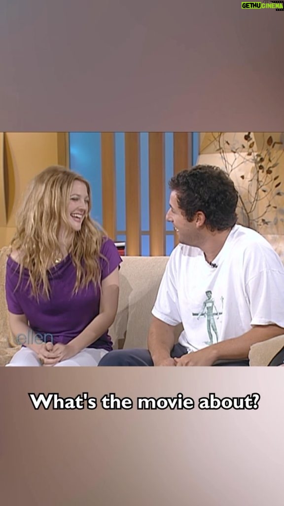 Ellen DeGeneres Instagram - @adamsandler and @drewbarrymore stopped by in 2004 to talk about their new movie, ‘50 First Dates.’ I love these two so much. #Season1Rewatch