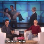 Ellen DeGeneres Instagram - This fan had an abs-urd reaction to meeting @taylorlautner