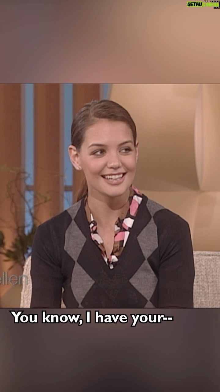 Ellen DeGeneres Instagram - @katieholmes talked about the ending of Dawson’s Creek during her first appearance in season 1!