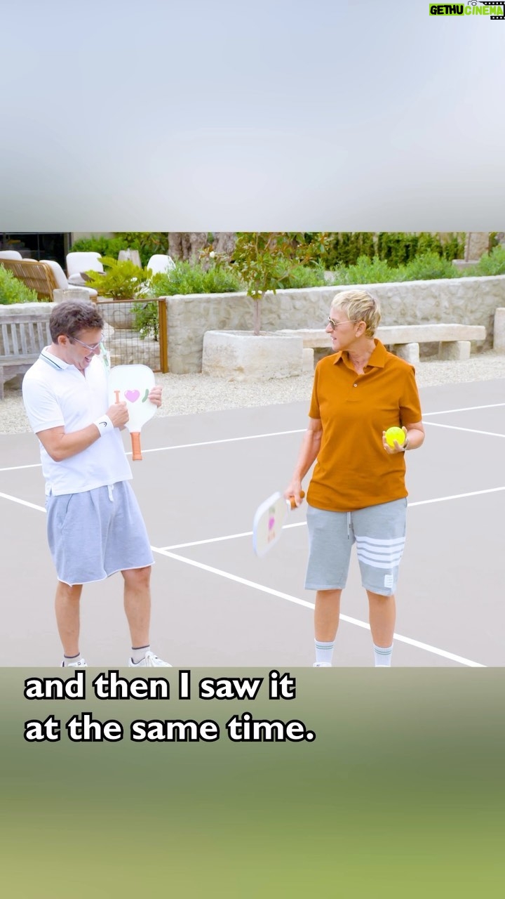 Ellen DeGeneres Instagram - Did you hear? I played pickleball last weekend with @AndyLassner and we used my limited edition pickleball set. You can get a set for yourself at the link in my bio! Get ‘em while ya can! ellenshop.com