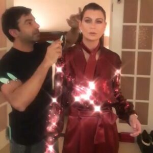 Ellen Pompeo Instagram - The full face beat down... hair laid down and the boss lady getting bossed around...@harryjoshhair @makeupmatthew @jacobrozenberg @petraflannery i love you guys to the moon and back ❤️ ps note to self... super unprofessional to stay out til 4 am with 7 am call time... #mamasnothappy @hellmannsam love you toooooo