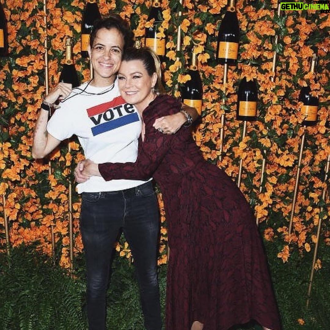 Ellen Pompeo Instagram - @samantharonson @Thea list.us @veuveclicquot thank you for making today so fun! #vote