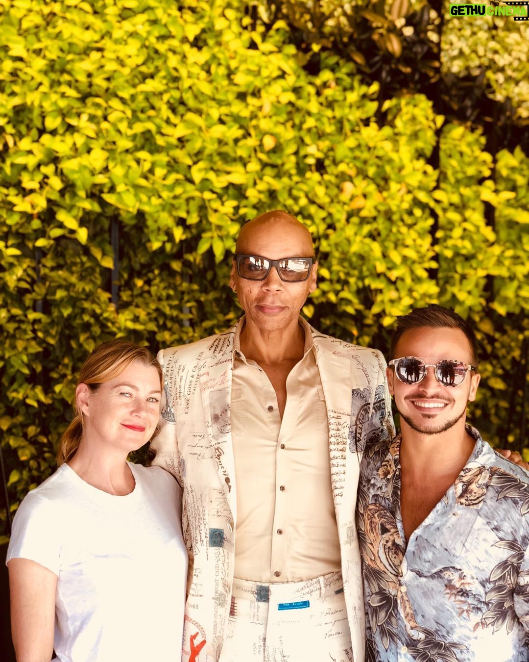Ellen Pompeo Instagram - Back together again with my favs I could not love these men more @rupaulofficial @yanismarshall #waitforit ðŸ‘