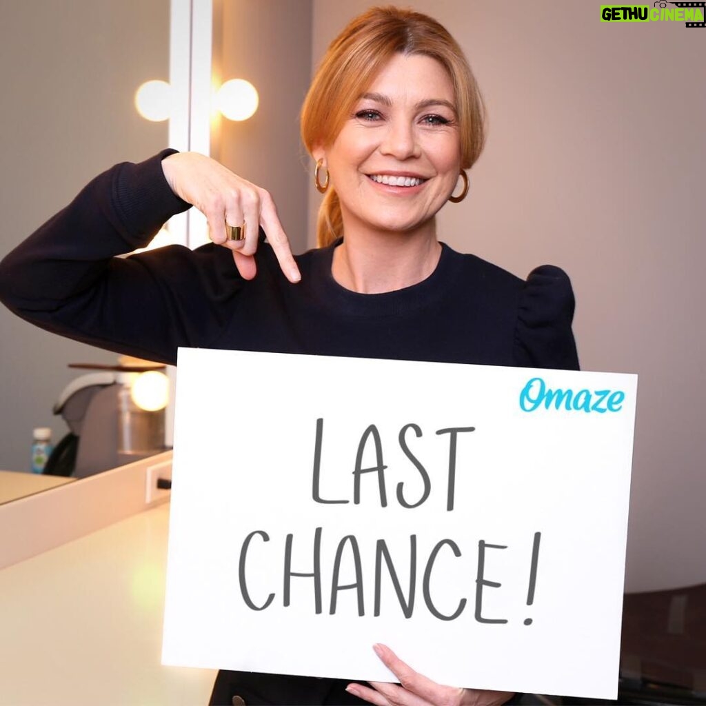 Ellen Pompeo Instagram - It's your very last call to join me at a wildlife sanctuary! Now when you enter you could also win a signed Grey’s script. Support The Ellen DeGeneres Wildlife Fund and enter through my bio link or at omaze.com/ellen. @OMAZEWORLD