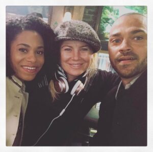 Ellen Pompeo Instagram - Love my work family...it takes a village ❤️🎬🎬🎬 @seekellymccreary @ijessewilliams