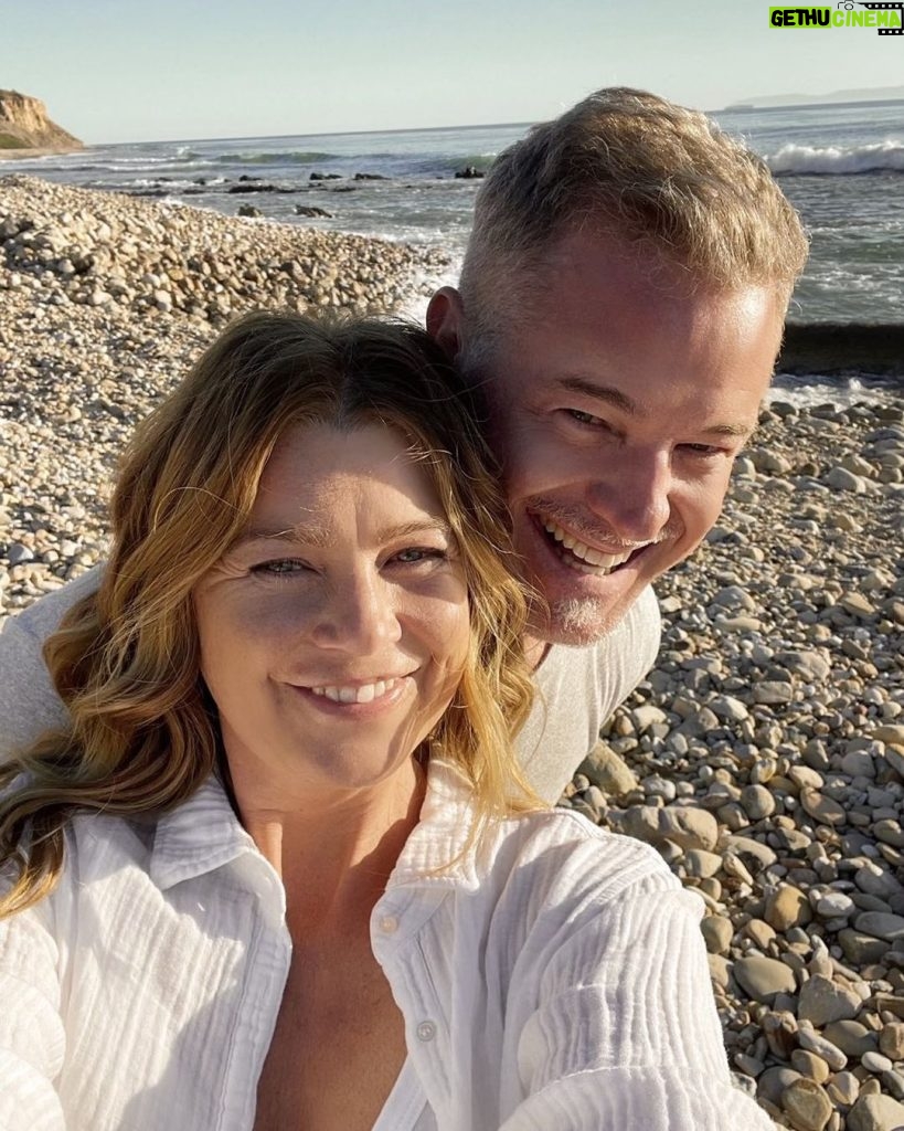 Ellen Pompeo Instagram - Old friends are the best friends... wait wait....but I don’t mean WE are old... I meant that we’ve known each other a LONG time... yes that’s what I mean we are like two spring chicks well one spring chick and one SILVER FOX @realericdane love and appreciate you!!!😘 @greysabc