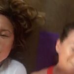 Ellen Pompeo Instagram – We look like we are laying down videoing (is that a word?) ourselves but we were working out I swear 💪🏽 @Nicolewinhoffer right? #theresnothingwrongwithaworkoutnap