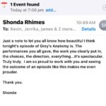 Ellen Pompeo Instagram - When @shondarhimes gives you the feels... Happy Greys Day! We appreciate you and give it our all always 🙏🏽💪🏾😘
