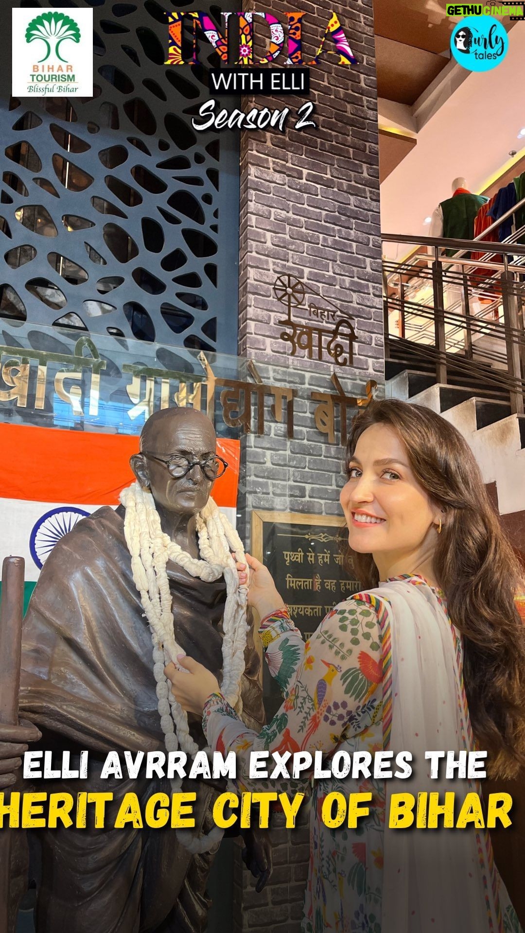 Elli AvrRam Instagram - Watch Episode 2 on Youtube as I take you on an exciting tour of Patna, a City rich in Culture❤️. ‘Patna is the principal city and capital of Bihar holding tremendous significance’.🌟 @curly.tales @tourismbihargov @ministryofculturegoi Wearing @baisegaba 🍃 #incredibleindia #bihartourism #indiawithelli #patna #govermentofindia #narendramodi #blissfulbihar #elliavrram #yourstruly