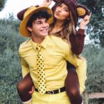 Elliana Walmsley Instagram - happy halloween from the man in the yellow hat and curious george 🍌 📸: @dylanlujano