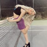 Elliana Walmsley Instagram - tennis anyone? 🎾💜 @dollskill Los Angeles, California