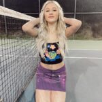 Elliana Walmsley Instagram - tennis anyone? 🎾💜 @dollskill Los Angeles, California