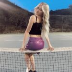 Elliana Walmsley Instagram - tennis anyone? 🎾💜 @dollskill Los Angeles, California