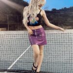 Elliana Walmsley Instagram - tennis anyone? 🎾💜 @dollskill Los Angeles, California