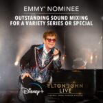 Elton John Instagram - I am incredibly proud of 'Elton John Live: Farewell From Dodger Stadium' receiving two additional Emmy nominations in the Outstanding Sound Mixing for a Variety Series or Special and Outstanding Technical Direction and Camerawork for a Special. Matt Herr and Alan Richardson who have worked on the mix team as part of the Farewell Yellow Brick Road tour are more than deserving of this recognition as are the brilliant production and camera teams @fulwell73productions. Their abilities to capture something truly live for every @disneyplus territory for the first time in Disney’s history is beyond remarkable! #emmy #emmyawards #eltonfarewelltour