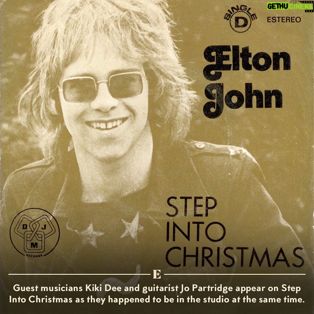 Elton John Instagram - I can't believe this year is the 50th anniversary of 'Step Into Christmas! Did you know that Bernie features in the music video? How about how many different versions of the artwork there were in different countries? Swipe to discover some more things you may not know...