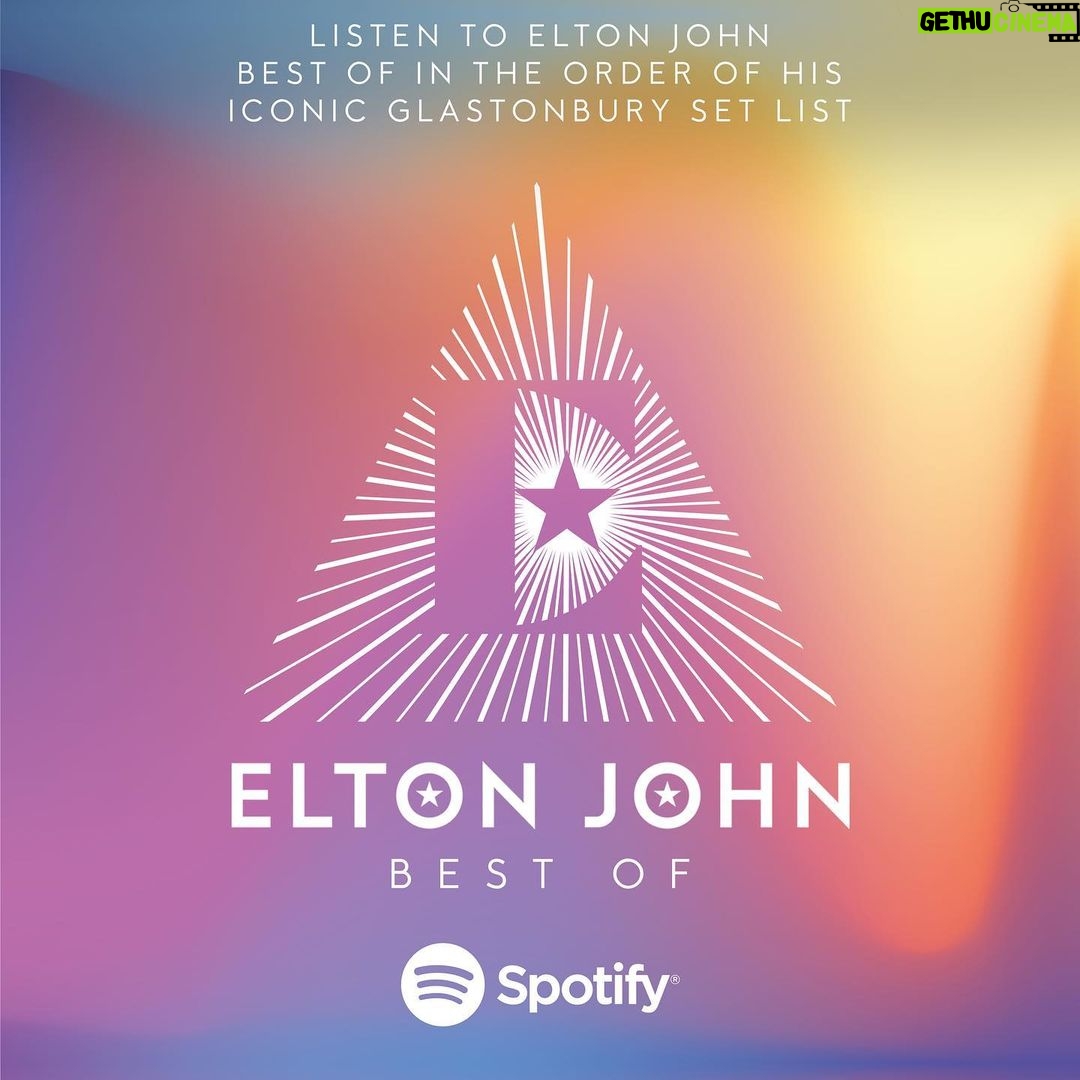 Elton John Instagram - That first look out onto that crowd at Glastonbury blew me away 😍 Listen to the Best Of playlist on Spotify in the order of Sunday’s set list. Link in bio 🚀 📸: @bengibsonphoto Glastonbury Festival