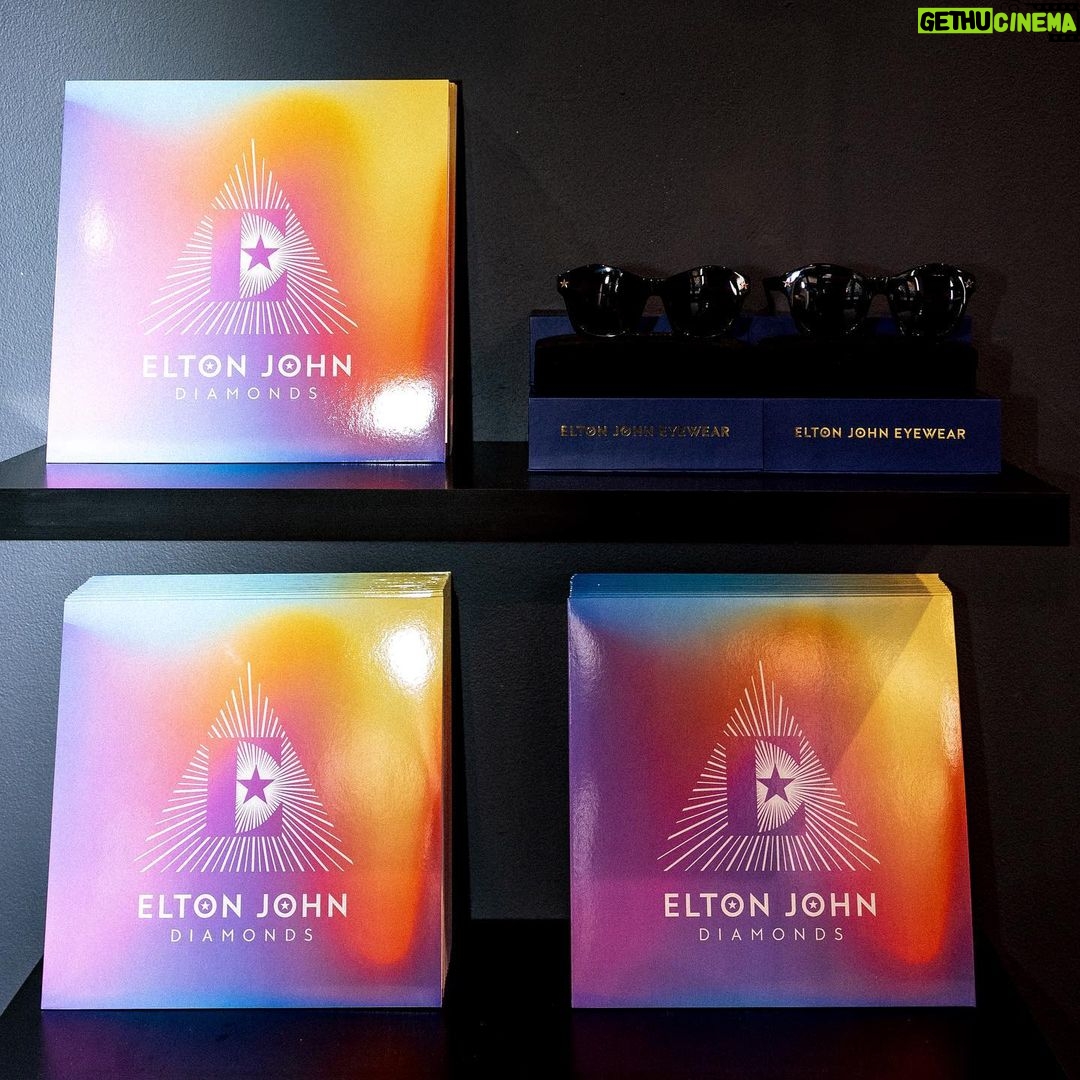 Elton John Instagram - Diamonds (Pyramid Edition) - only a few copies left! In celebration of Elton’s headline performance at Glastonbury Festival we are releasing this highly collectible, extremely limited edition 1LP release of Diamonds on coloured vinyl. The track listing, personally selected by Elton, reflects the setlist with highlights from Diamonds, the Ultimate Greatest Hits Collection. The brand-new 1LP package includes a commemorative 10×10 litho print. Get your copies whilst stocks last on the Elton John Official Store (UK only) & in the @eltonjohneyewear Pop Up at 59 Greek Street.