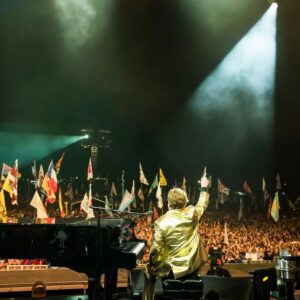 Elton John Instagram - Thank you, Glastonbury! 🙏❤️ 

The energy last night was like nothing else, and I couldn’t be more grateful to the crowd and the people watching at home for all your love and support. You will be in my heart and soul forever. 

UK, what a farewell. I love you👋🇬🇧 

#glastonbury

📸: @bengibsonphoto