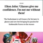 Elton John Instagram - Rocket Man turned Shop-it Man 😁 Our @eltonjohneyewear Pop Up on 59 Greek Street features in this weekend’s @theststyle. Thank you, John Arlidge, for speaking with @davidfurnish and I ✨