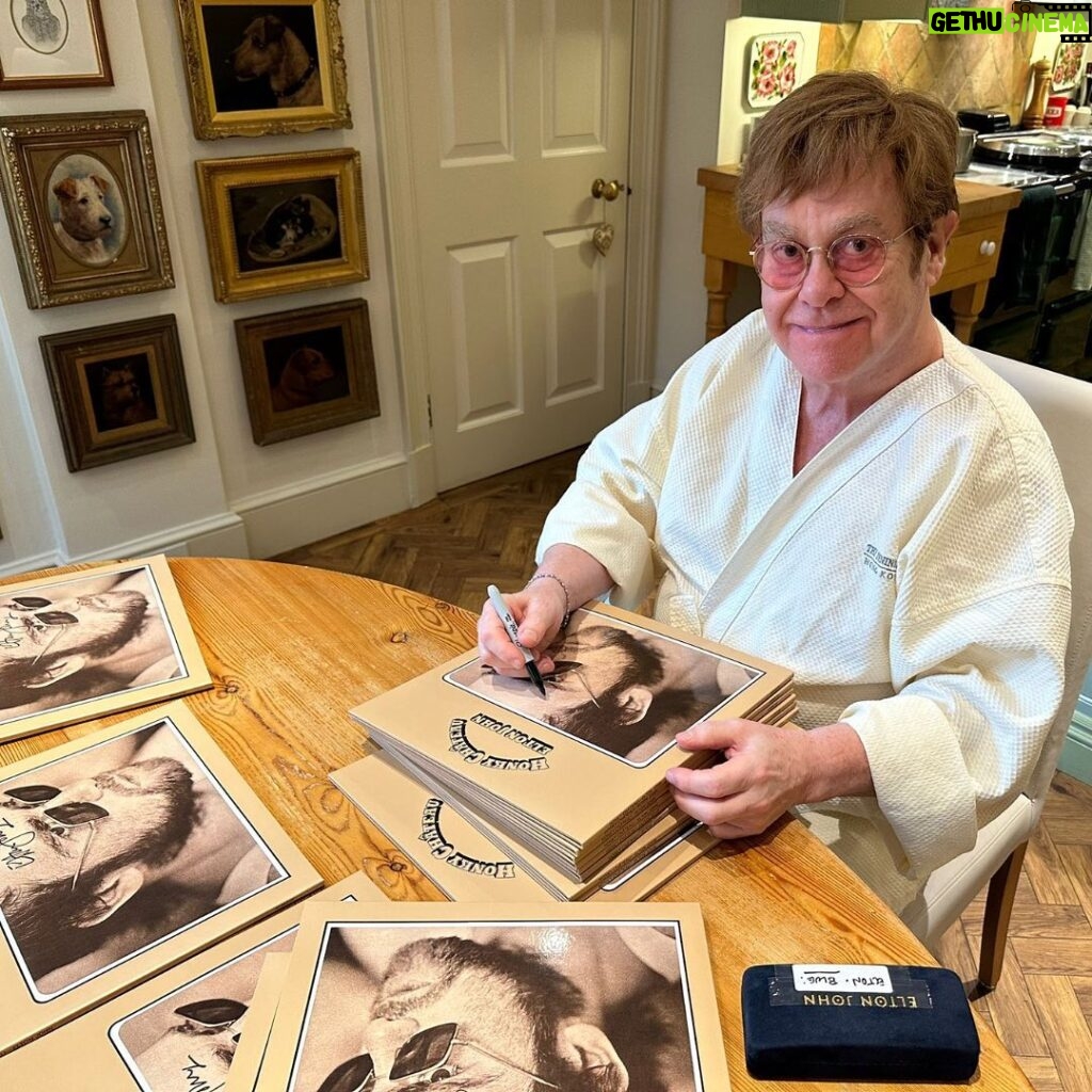 Elton John Instagram - I’ve signed 100 limited-edition copies of the Honky Château 50th Anniversary Edition gold vinyl, available exclusively at The Selfridges Corner Shop from this Friday 24 March 🚀