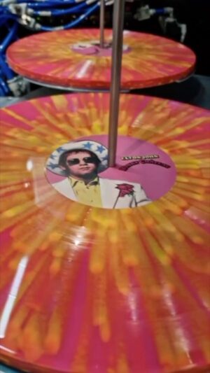 Elton John Instagram - ‘Honky Château’ 50th Anniversary Limited Edition Colour Vinyl in collaboration with @bloodrecs has just launched 🚀 

The pink and yellow splatter LP is hand-numbered to order and limited to 500 copies only. Releases 24th March ⭐
