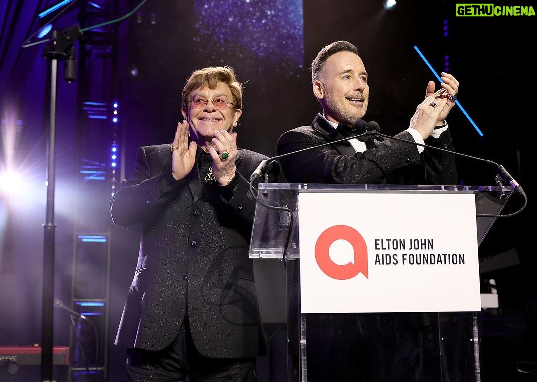 Elton John Instagram - I woke up today full of gratitude and love! #EJAFOscars is a night that means so much to us and the people that @ejaf supports. In just one night, we raised an incredible $10.8million that will reach the communities who are most vulnerable to HIV with the compassionate care they deserve. Thank you from all of us at the Foundation. ๐ธ: @gettyimages West Hollywood Park