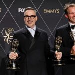 Elton John Instagram - ✨ the dream team ✨ Thank you for being there to accept the award on my behalf! @disneyplus @davidfurnish @lukelloyddavies @mrbenwinston @gabeturner73 AP/Invision for the Television Academy, © Television Academy  @matthewbaronphoto #emmys